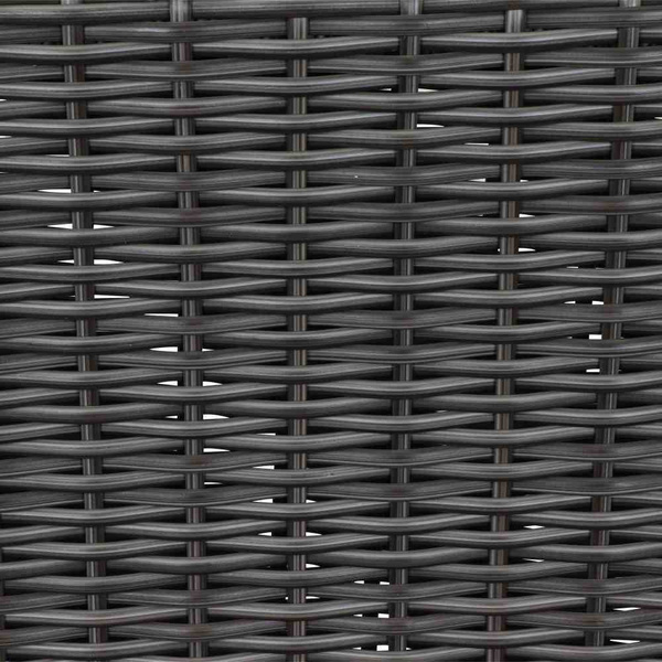 Corido 2er Bank charcoal grey Alu, Geflecht