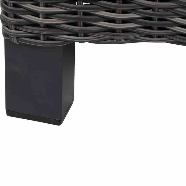 Corido 2er Bank charcoal grey Alu, Geflecht
