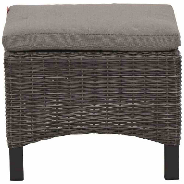 Corido Hocker, charcoal-grey Alu, Geflecht