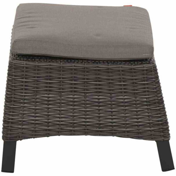 Corido Hocker, charcoal-grey Alu, Geflecht