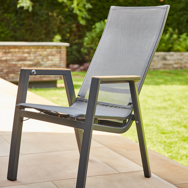 Rondo Relax Move Alu, matt-anthrazit, Teak