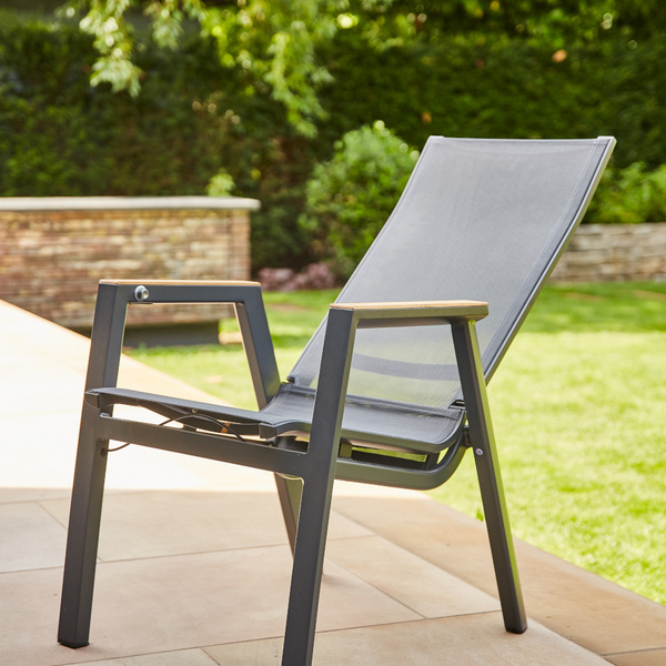 Rondo Relax Move Alu, matt-anthrazit, Teak