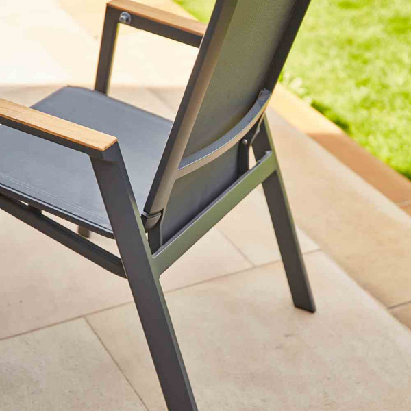 Rondo Relax Move Alu, matt-anthrazit, Teak