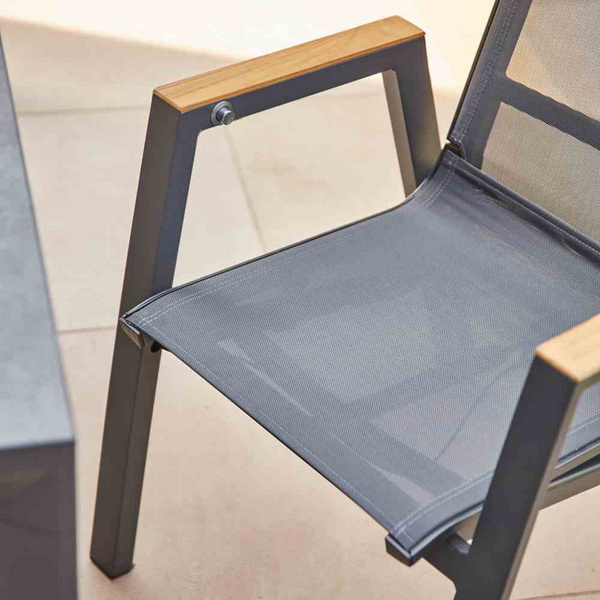 Rondo Relax Move Alu, matt-anthrazit, Teak