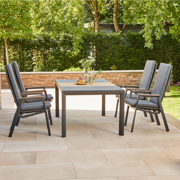 Rondo Relax Move Alu, matt-anthrazit, Teak