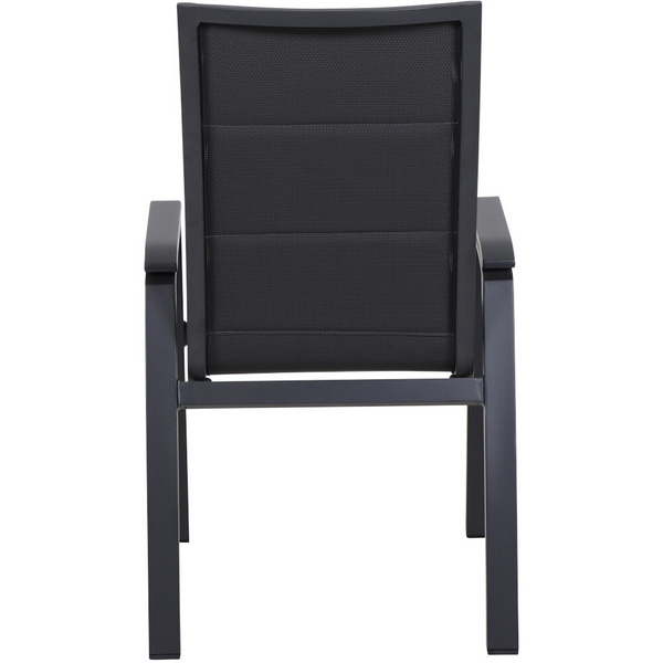 Milano Stapelsessel Alu, matt-anthrazit, TextilBez. padded