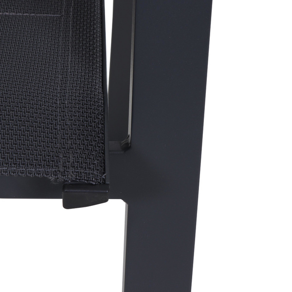 Milano Stapelsessel Alu, matt-anthrazit, TextilBez. padded