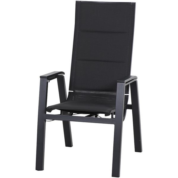 Milano Relax Move Sessel Alu, matt-anthrazit, TextilBez. padded