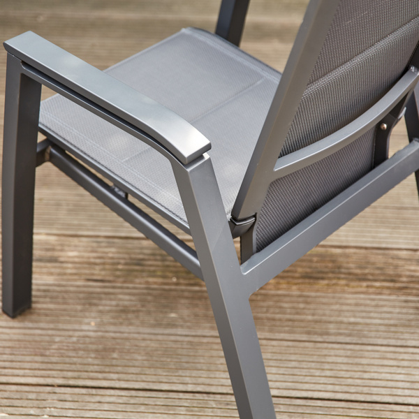 Milano Relax Move Sessel Alu, matt-anthrazit, TextilBez. padded