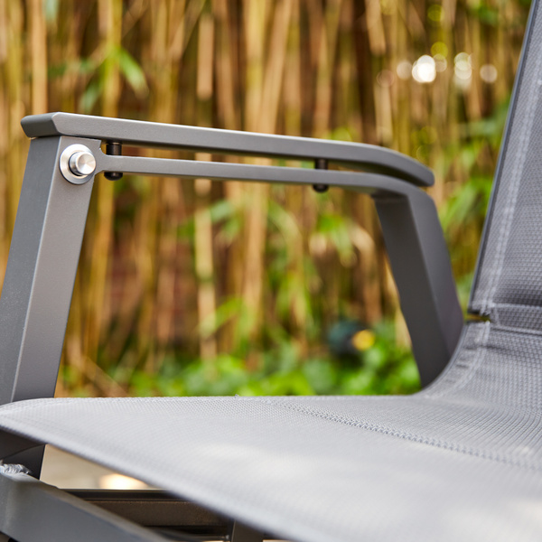 Milano Relax Move Sessel Alu, matt-anthrazit, TextilBez. padded