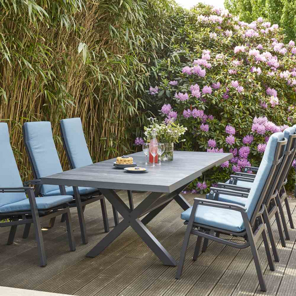 Milano Relax Move Sessel Alu, matt-anthrazit, TextilBez. padded