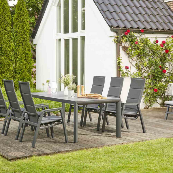 Milano Relax Move Sessel Alu, matt-anthrazit, TextilBez. padded