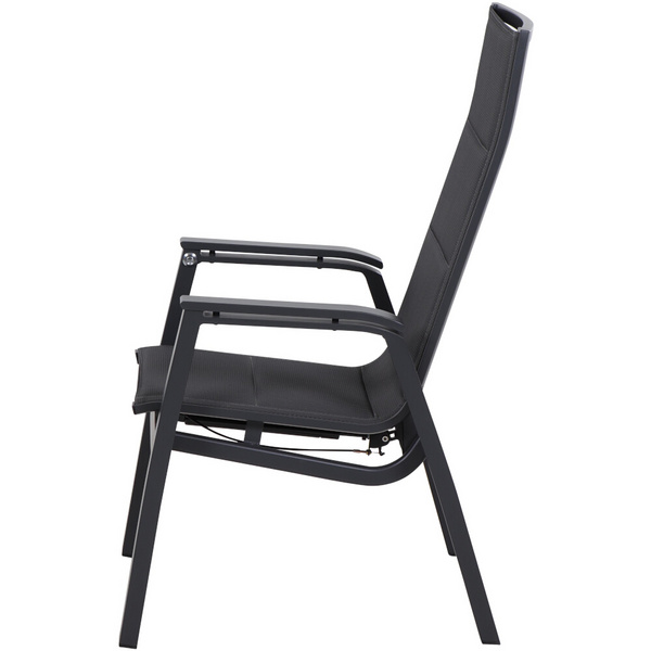 Milano Relax Move Sessel Alu, matt-anthrazit, TextilBez. padded