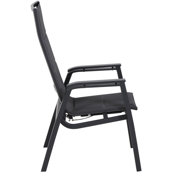 Milano Relax Move Sessel Alu, matt-anthrazit, TextilBez. padded