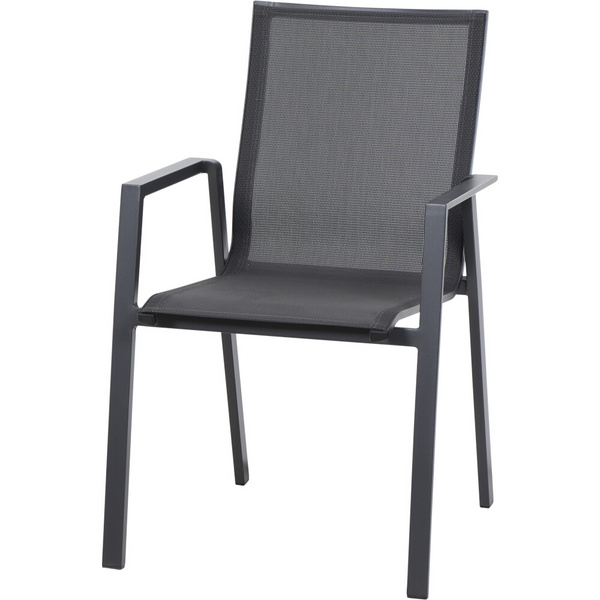 Reno Stapelsessel Alu, TextilBez., matt-anthrazit