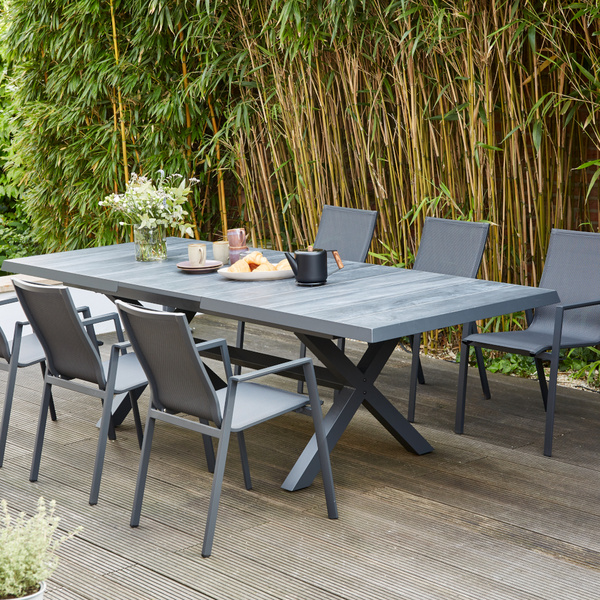 Reno Stapelsessel Alu, TextilBez., matt-anthrazit