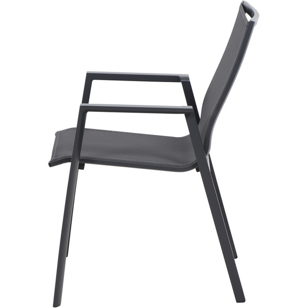 Reno Stapelsessel Alu, TextilBez., matt-anthrazit