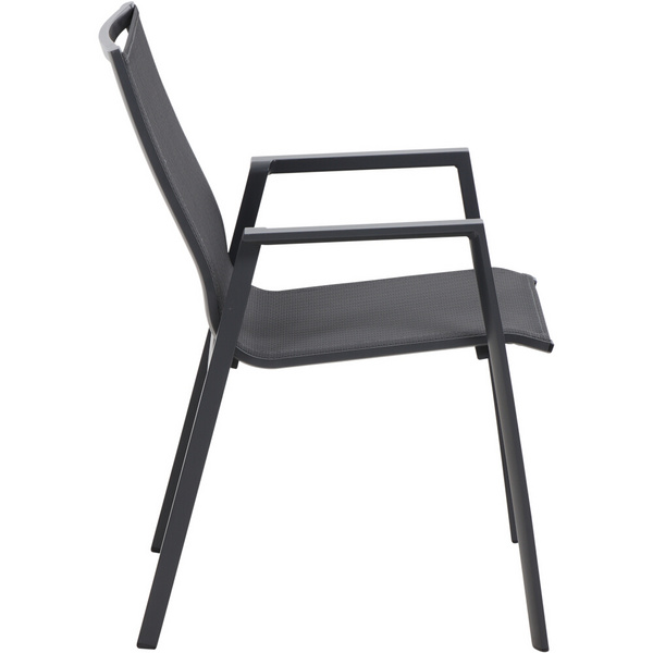 Reno Stapelsessel Alu, TextilBez., matt-anthrazit