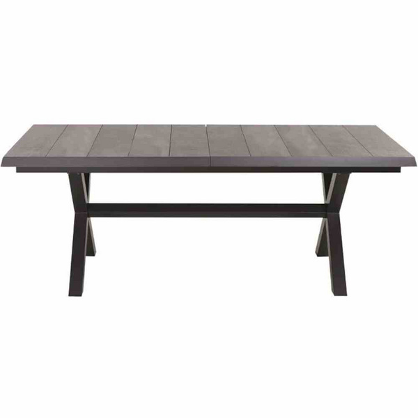 Messina Ausziehtisch 204/264x103cm Alu, matt-anthraz., Keramikleisten