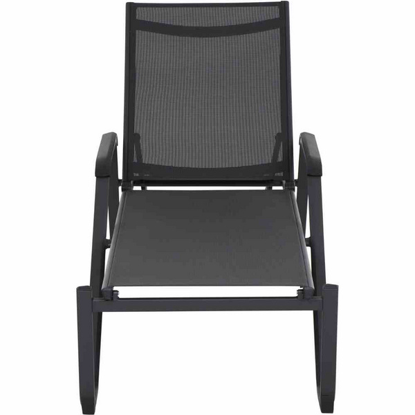 Tesoro Liege, matt anthrazit Alu, TextilBez. silber schwarz