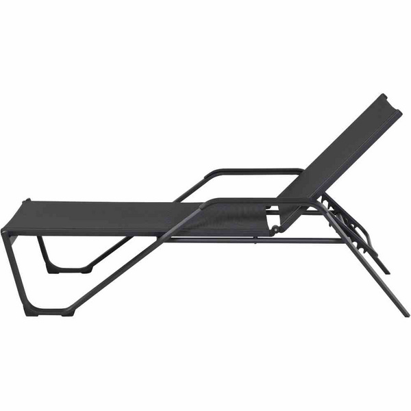 Tesoro Liege, matt anthrazit Alu, TextilBez. silber schwarz