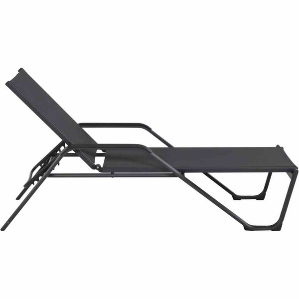 Tesoro Liege, matt anthrazit Alu, TextilBez. silber schwarz