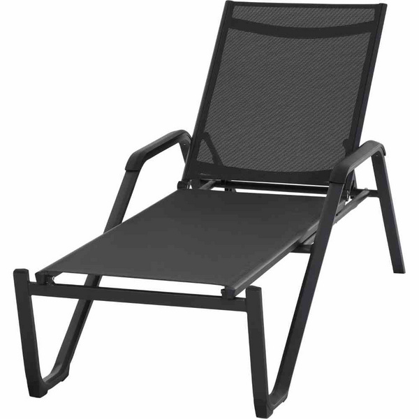 Tesoro Liege, matt anthrazit Alu, TextilBez. silber schwarz