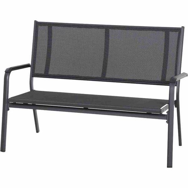 Tesoro Bank K/D, matt-anthrazit Alu, TextilBez. silber schwarz