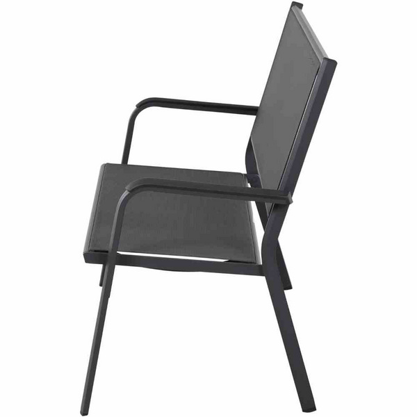 Tesoro Bank K/D, matt-anthrazit Alu, TextilBez. silber schwarz