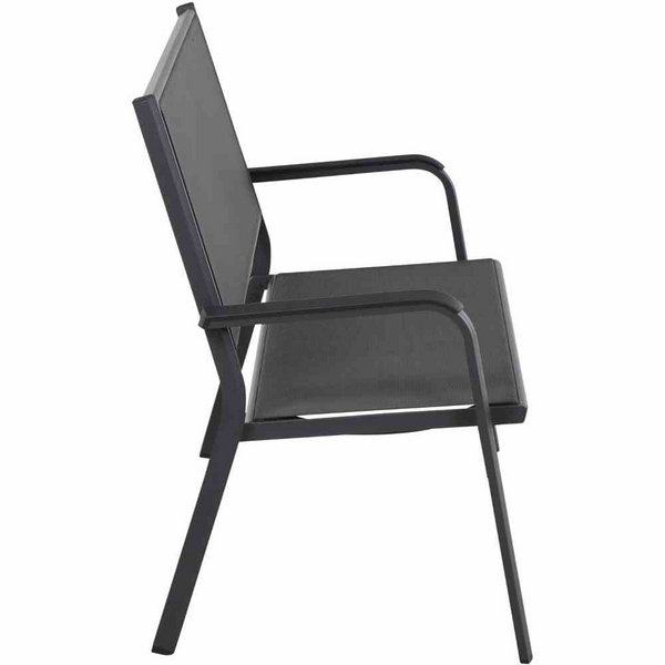 Tesoro Bank K/D, matt-anthrazit Alu, TextilBez. silber schwarz