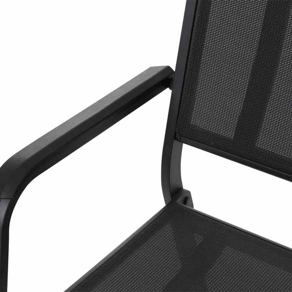 Tesoro Bank K/D, matt-anthrazit Alu, TextilBez. silber schwarz