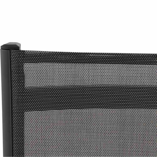 Tesoro Stapelsessel, matt anthrazit Alu, TextilBez. silber schwarz