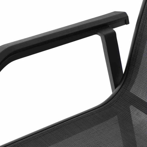 Tesoro Stapelsessel, matt anthrazit Alu, TextilBez. silber schwarz