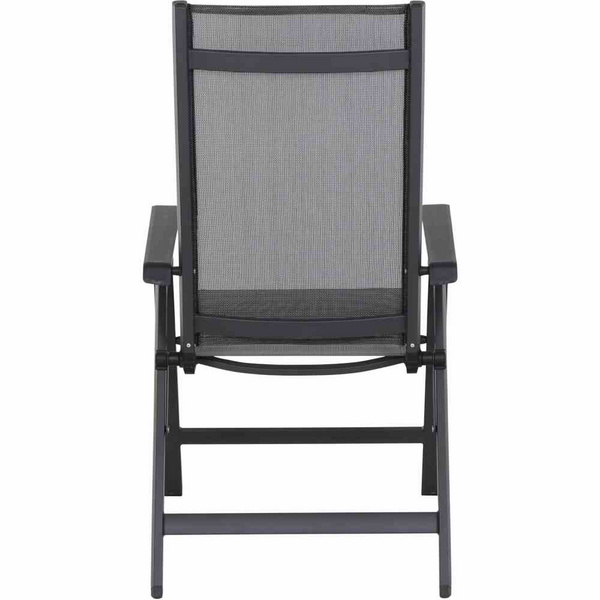 Tesoro Klappsessel, matt anthrazit Alu, TextilBez. silber schwarz