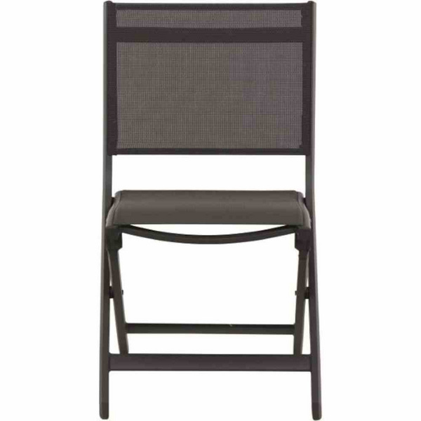 Tesoro Klappstuhl, matt-anthrazt Alu, TextilBez. silber schwarz