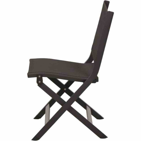 Tesoro Klappstuhl, matt-anthrazt Alu, TextilBez. silber schwarz