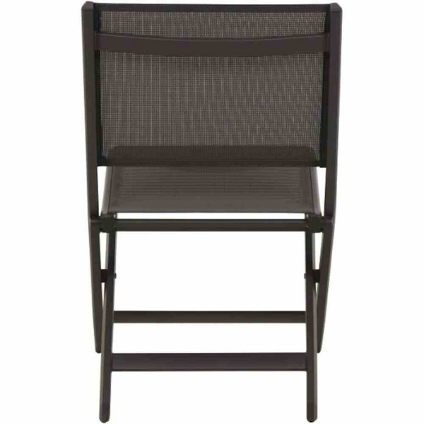 Tesoro Klappstuhl, matt-anthrazt Alu, TextilBez. silber schwarz