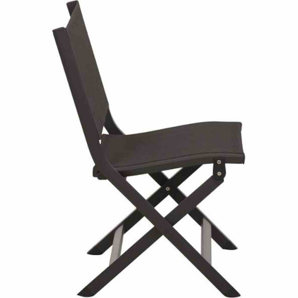 Tesoro Klappstuhl, matt-anthrazt Alu, TextilBez. silber schwarz