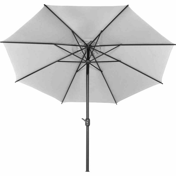 Isa Mittelstockschirm anthrazit/stone Ø300cm Gest. Alu, Bez. 100% Polyester stone