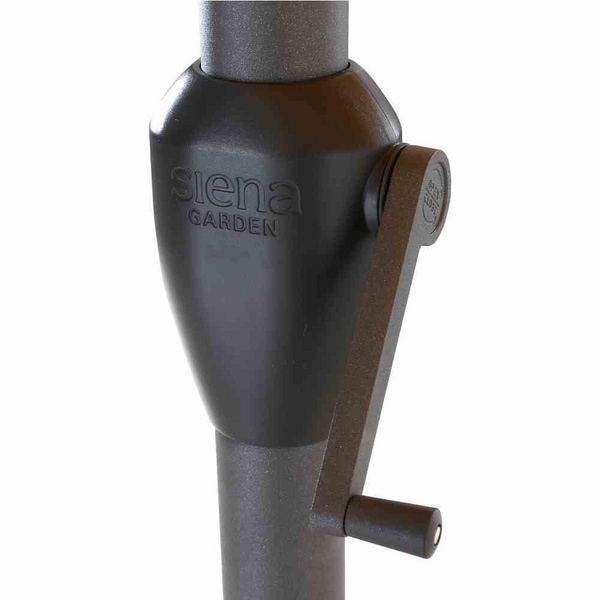 Isa Mittelstockschirm anthrazit/stone Ø300cm Gest. Alu, Bez. 100% Polyester stone