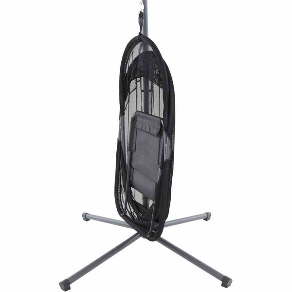 YOBAYA Hängesessel, Cool Black Stahl, TextilBez. schwarz