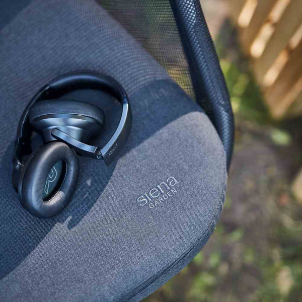 YOBAYA Hängesessel, Cool Black Stahl, TextilBez. schwarz