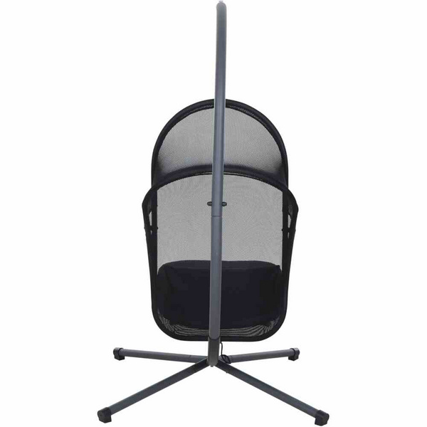 YOBAYA Hängesessel, Cool Black Stahl, TextilBez. schwarz