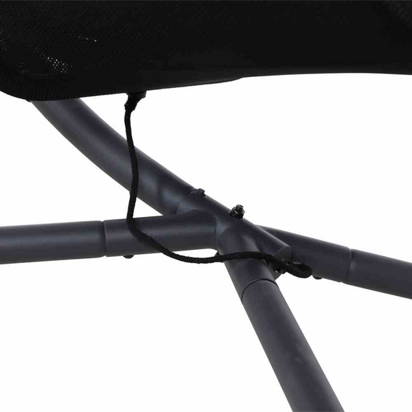 YOBAYA Hängesessel, Cool Black Stahl, TextilBez. schwarz