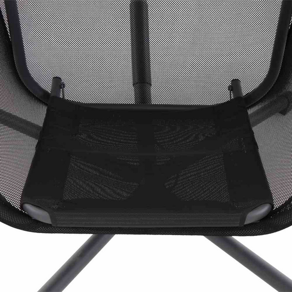 YOBAYA Hängesessel, Cool Black Stahl, TextilBez. schwarz