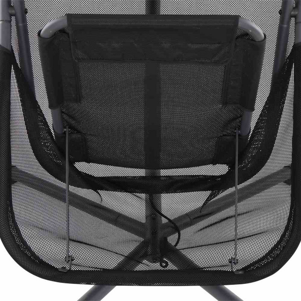 YOBAYA Hängesessel, Cool Black Stahl, TextilBez. schwarz