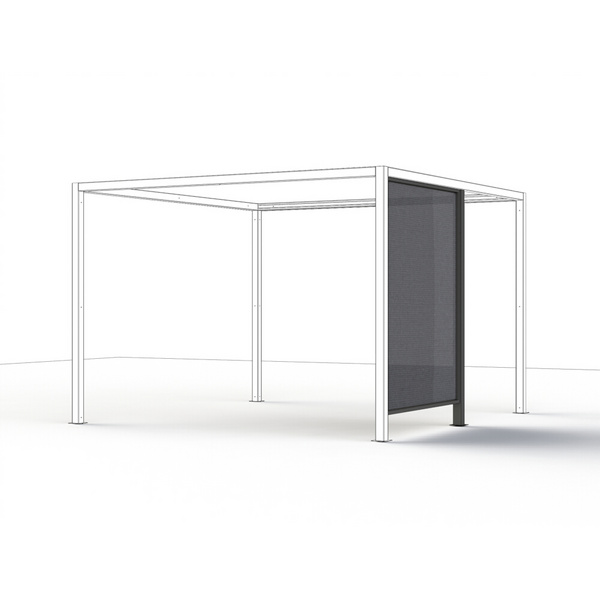 Blende Ranotex® 150cm Blende in anthrazit, inkl. Mittelpfosten