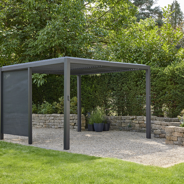 Blende Ranotex® 150cm Blende in anthrazit, inkl. Mittelpfosten