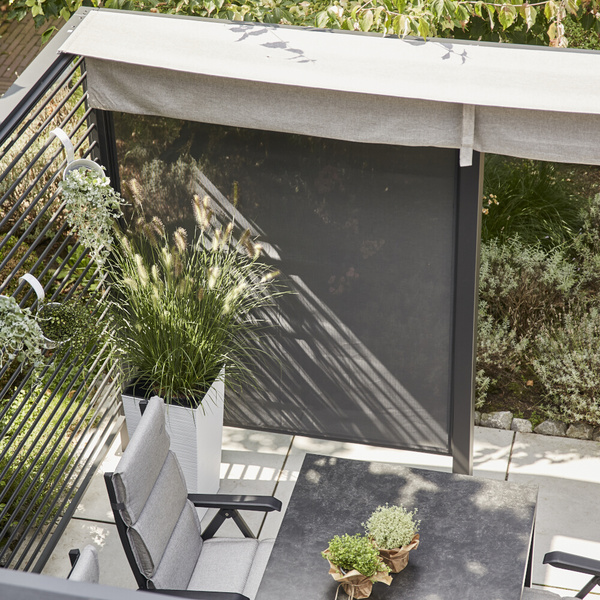 Blende Ranotex® 150cm Blende in anthrazit, inkl. Mittelpfosten