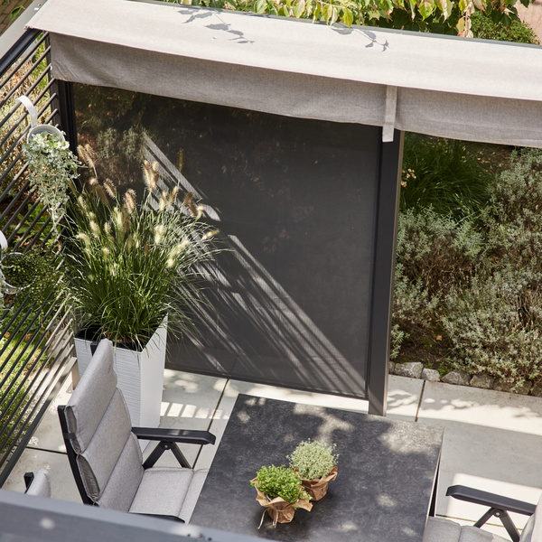 Blende Ranotex® 150cm Blende in anthrazit, inkl. Mittelpfosten